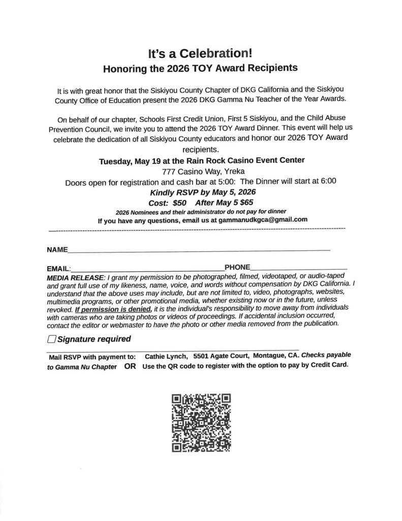 First 5 Banquet Flyer