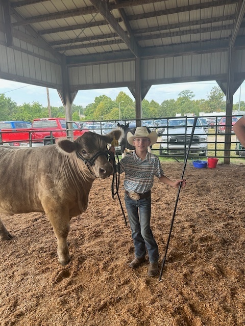 Student with Cow