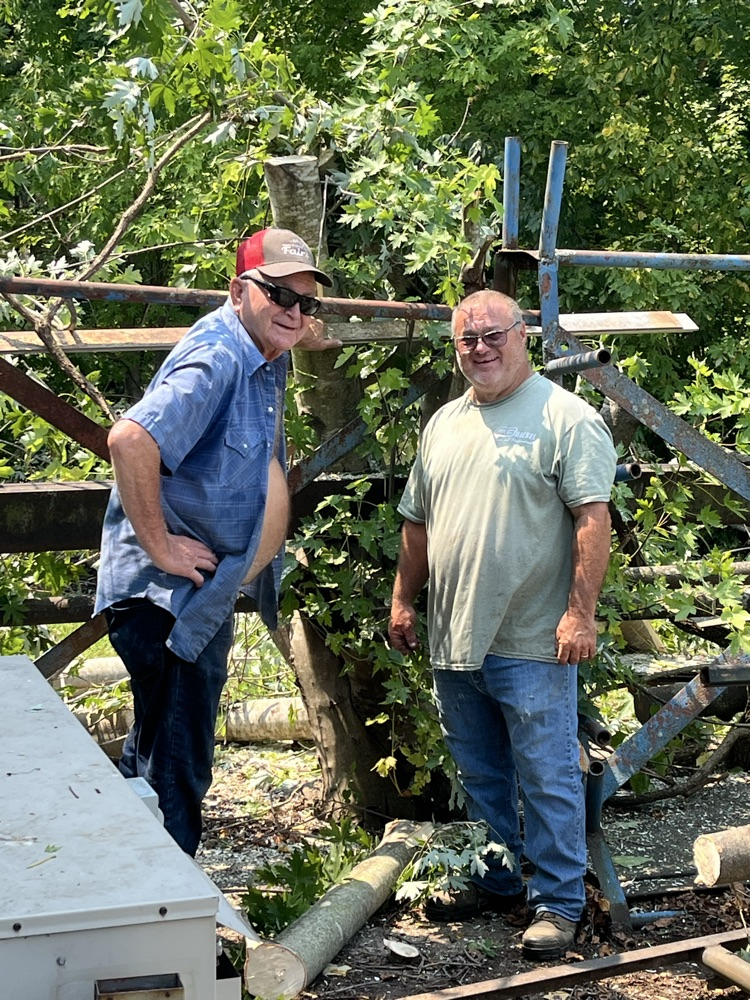 Charles and Jim with cut tree