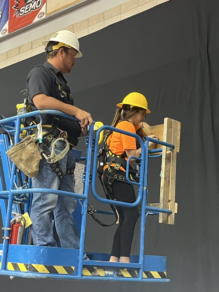 Hannah Ikerman competing in the electrical competition.