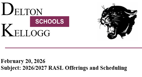 2026-2027 RASL Class Offerngs and Scheduling