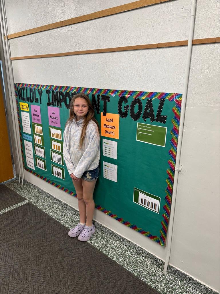 Principal Ingersoll working our our data wall