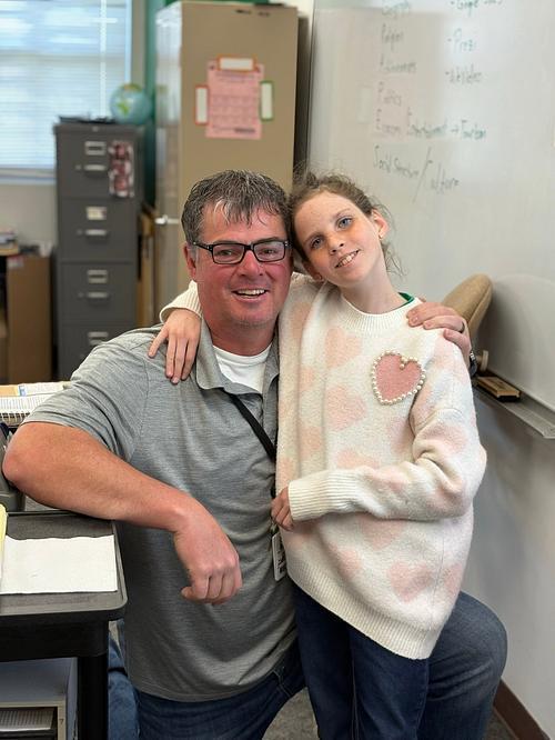 Principal Cavanagh with Mr. Cavanagh