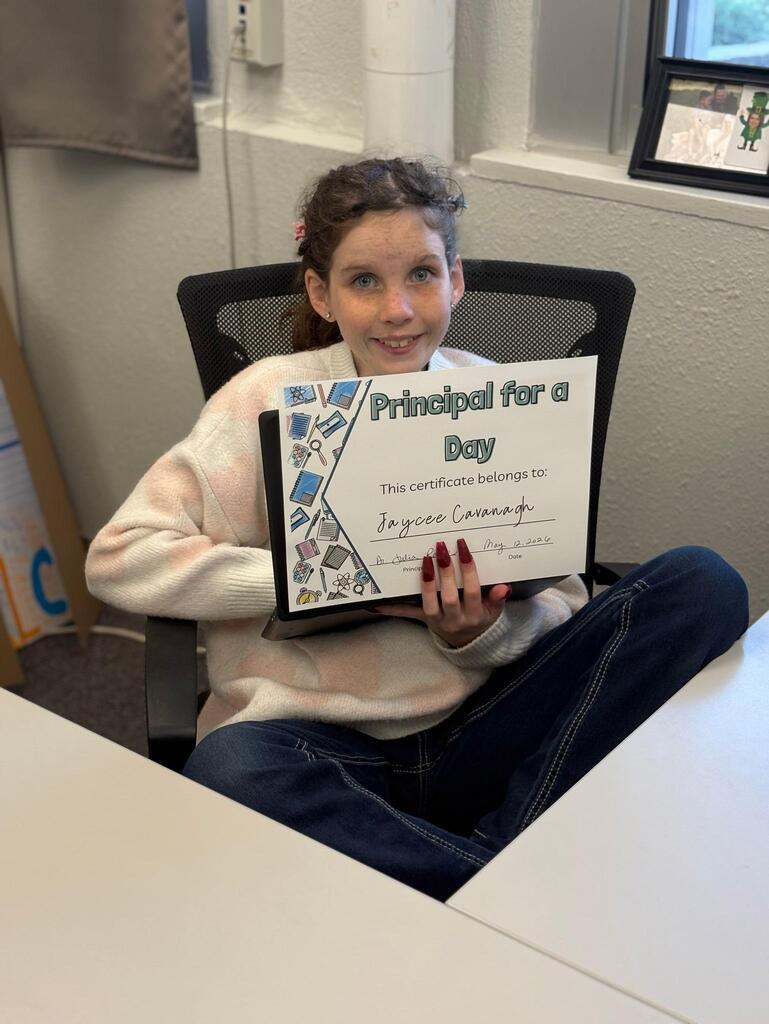 Principal Cavanagh for a Day