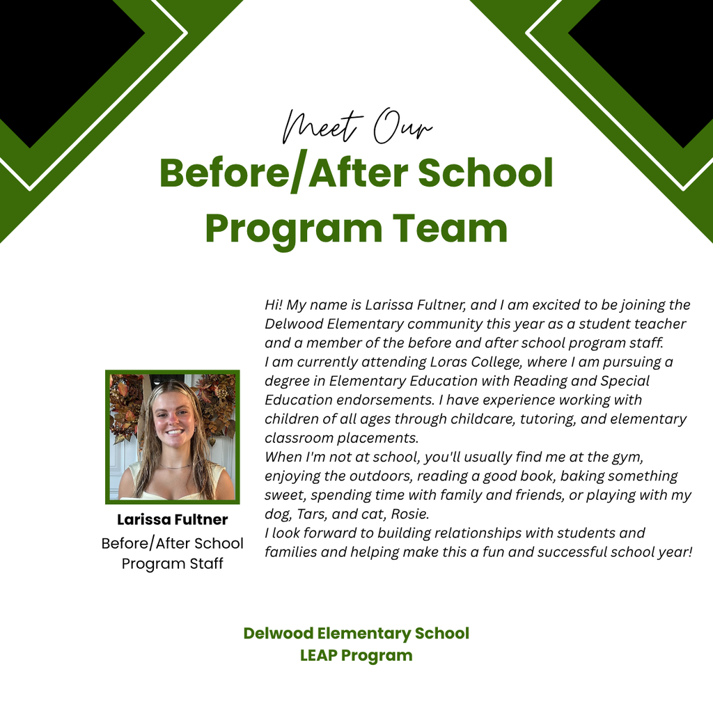 NEW STAFF INTRODUCTION- LARISSA FULTNER