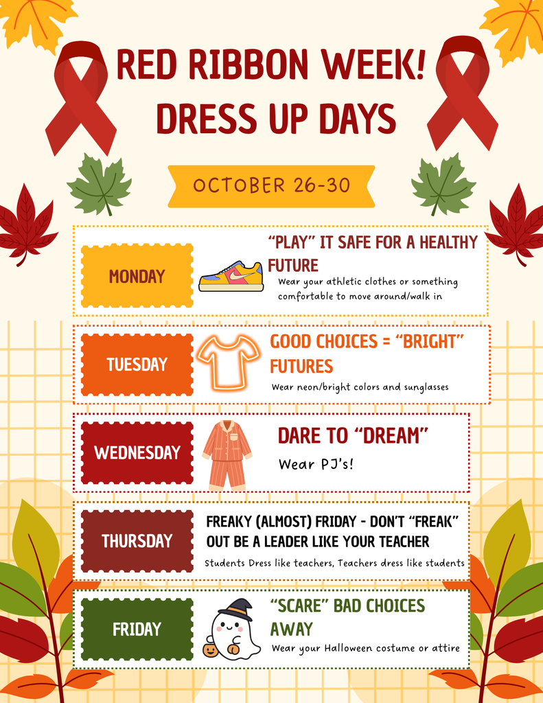Red Ribbon Week Dress Up Days