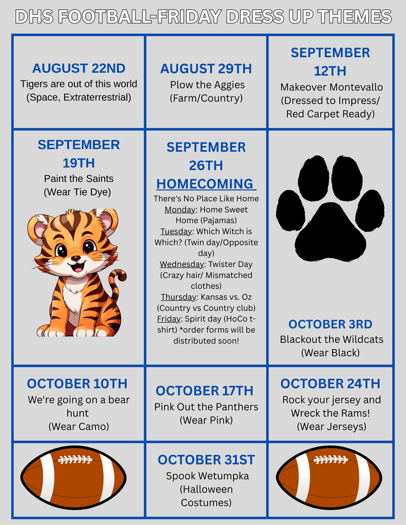 Football Fridays - Dress Up Days