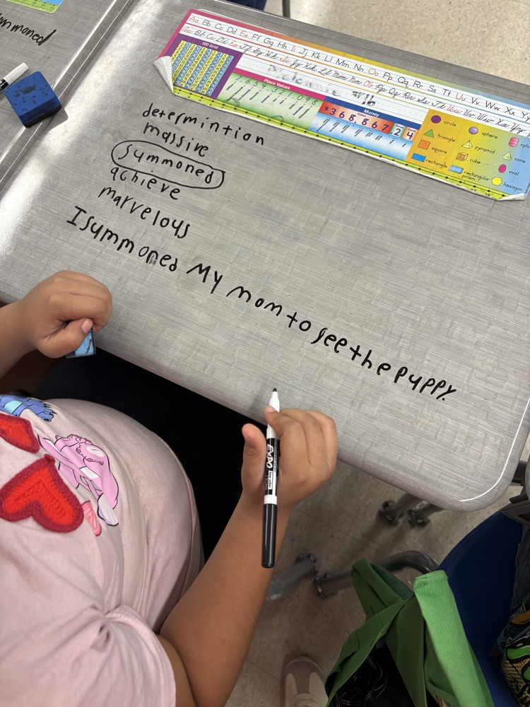 Mrs. Basinger’s class enjoyed using their tier 2 vocabulary words to make super 2nd grade sentences!