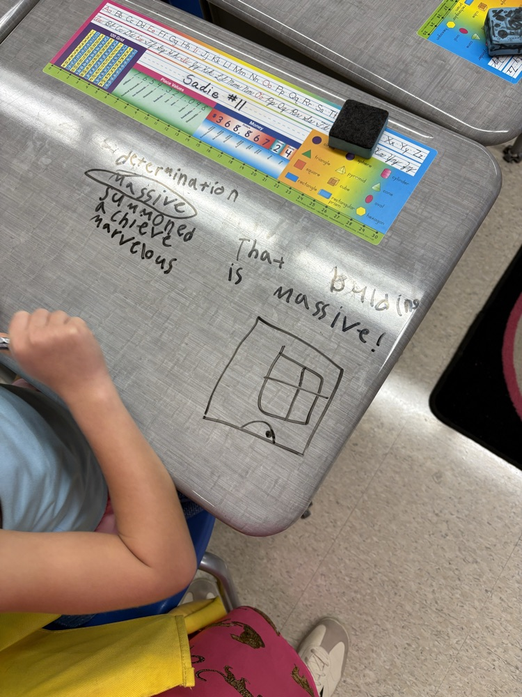 Mrs. Basinger’s class enjoyed using their tier 2 vocabulary words to make super 2nd grade sentences!