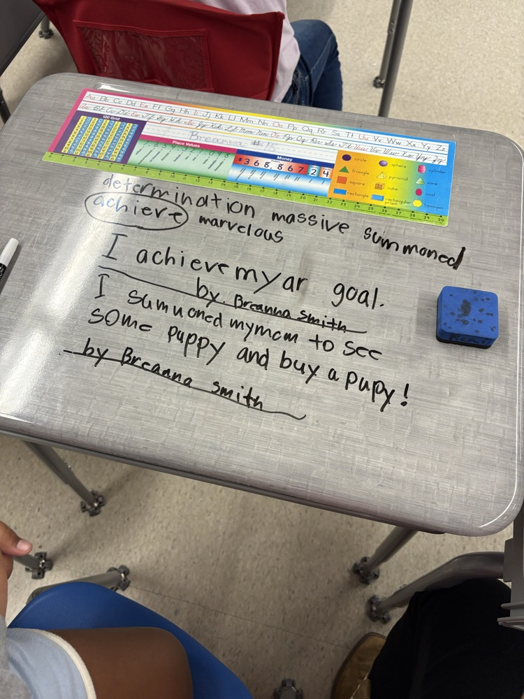 Mrs. Basinger’s class enjoyed using their tier 2 vocabulary words to make super 2nd grade sentences!