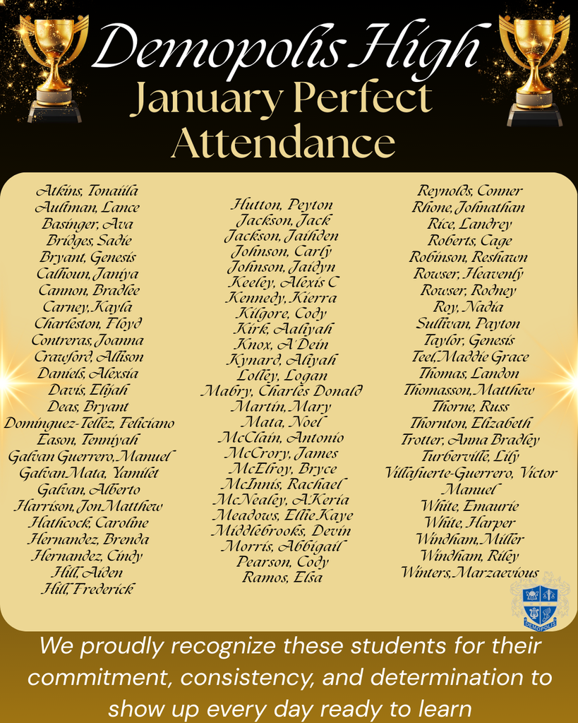 Jan Perfect Attendance