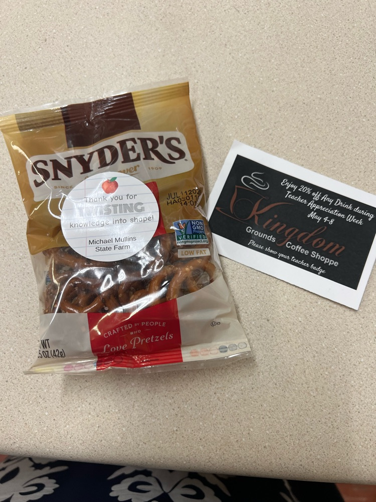 Monday- Teacher Appreciation Week