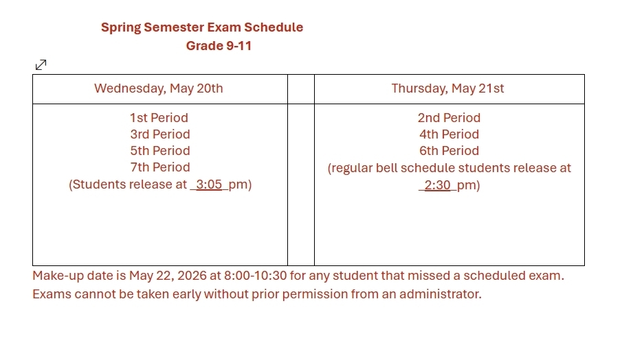 Exam Schedule