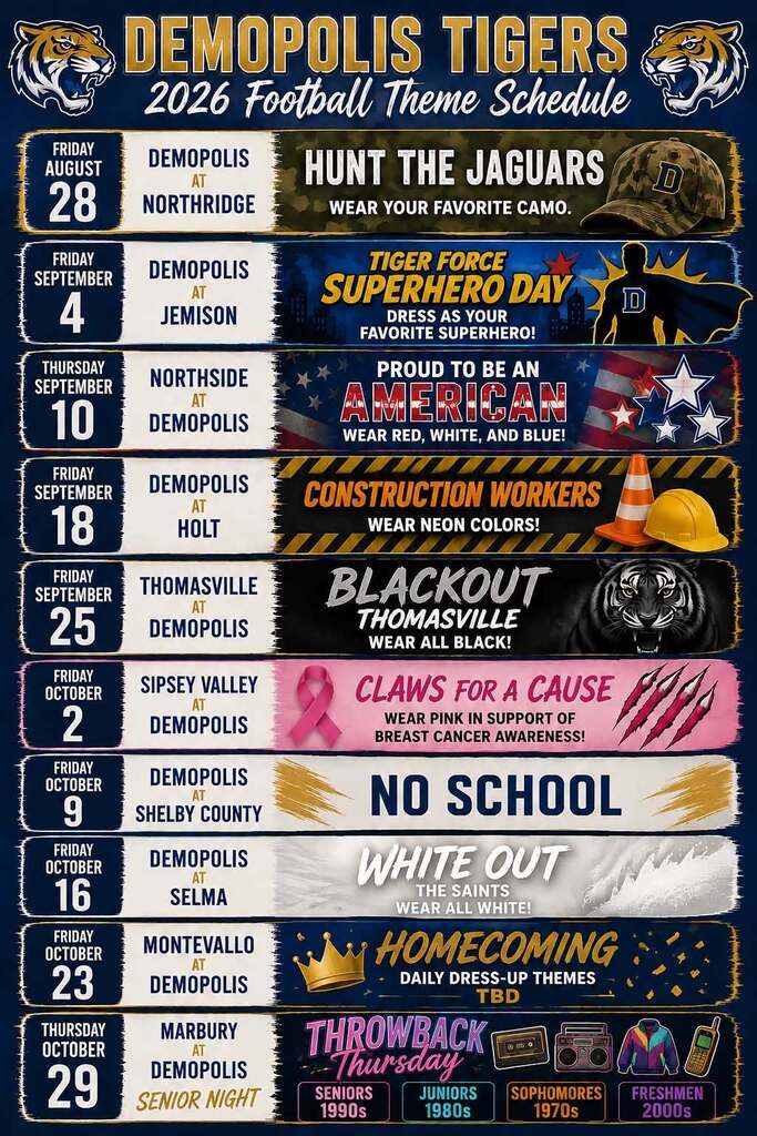 DHS football theme days