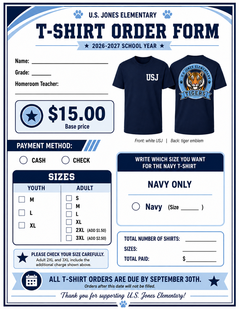 tshirt order