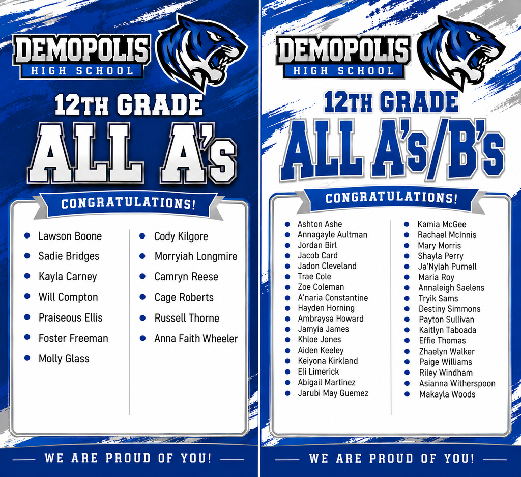 Honor Roll 12th Grade