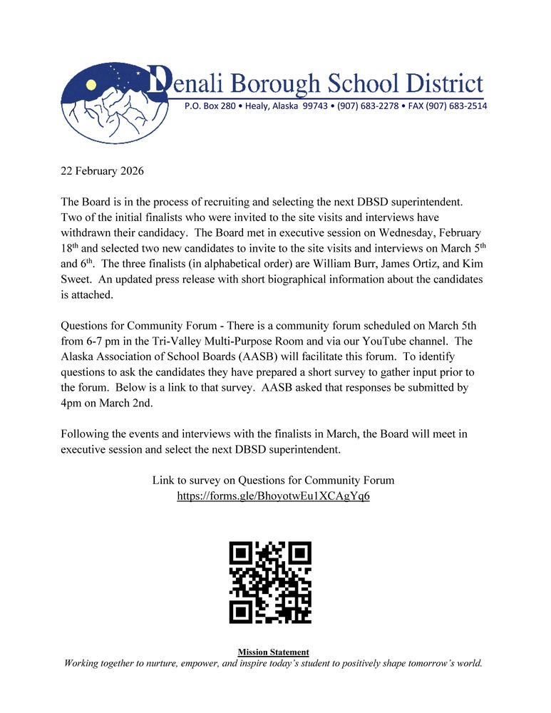 Community Survey - Superintendent Search