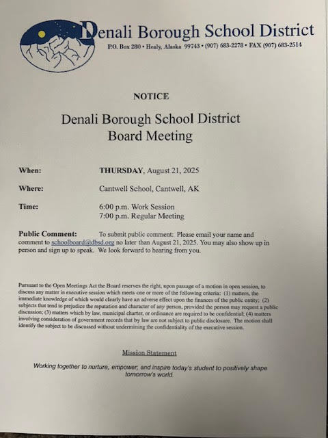 Join us for the first School Board Meeting of the Year. 