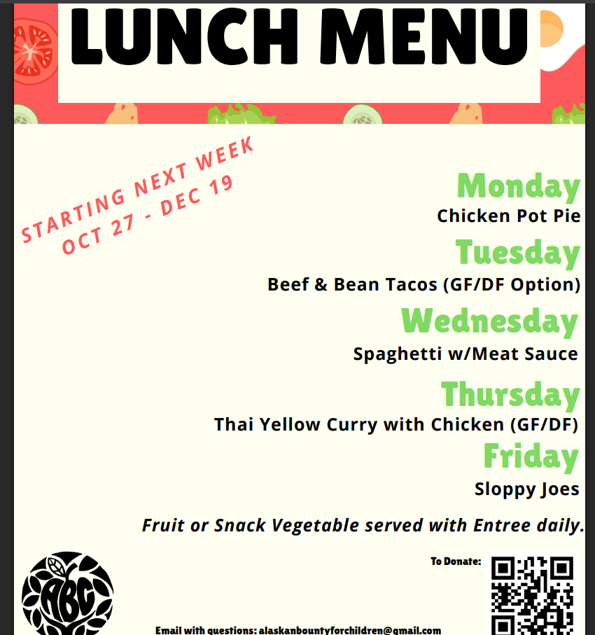 New lunch Menu