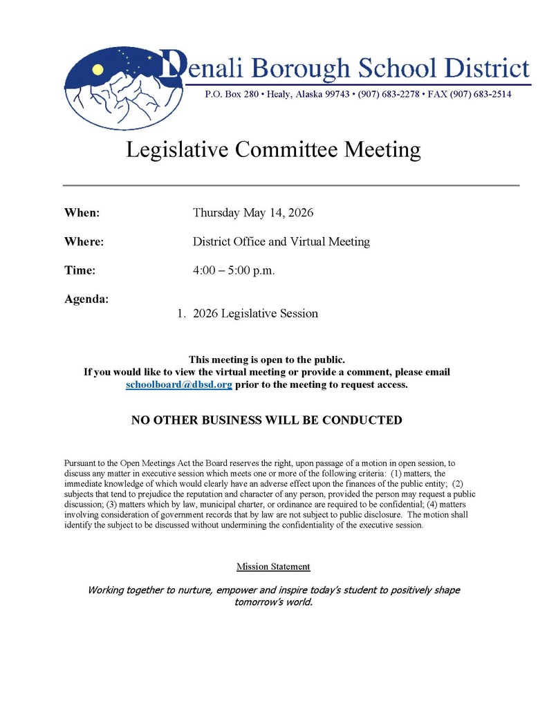 Legislative Committee Meeting Notice