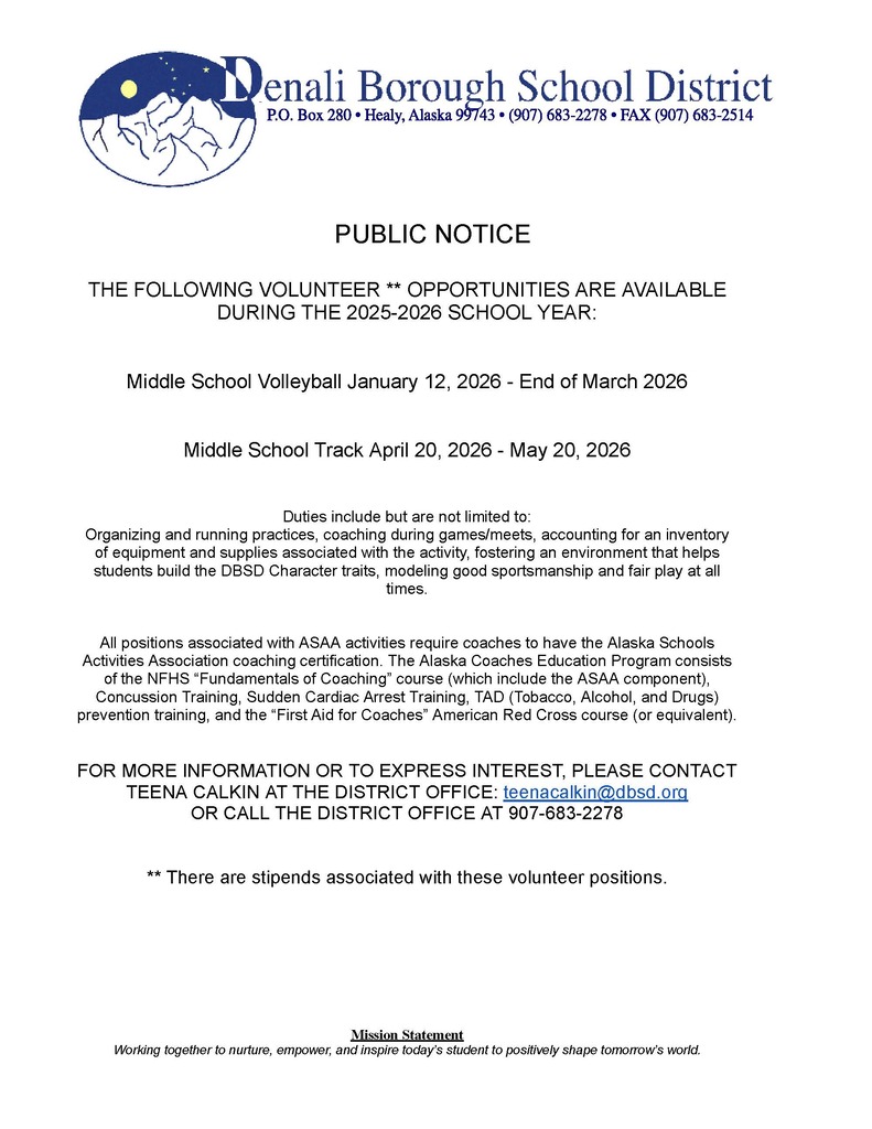 COACHES NEEDED