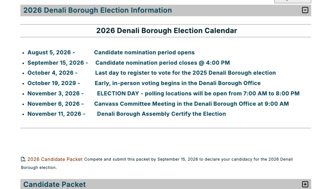 Election Deadline Dates