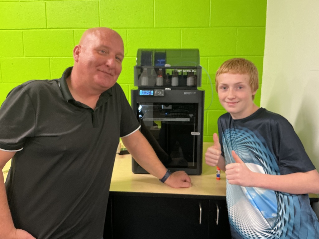 Ken Haupt volunteered his time to help set up the 3D printer.