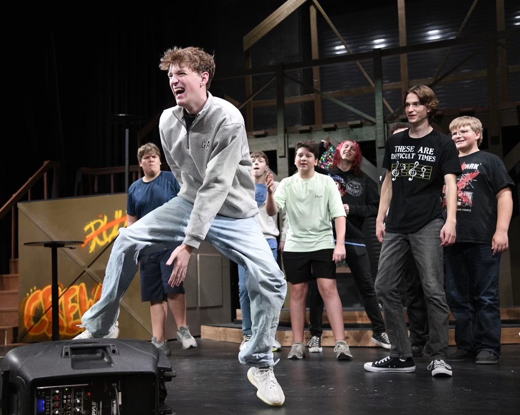Willard (Eli Pahlow) just has so many great photo moments in the show! Come and see him (try) to dance in Footloose!