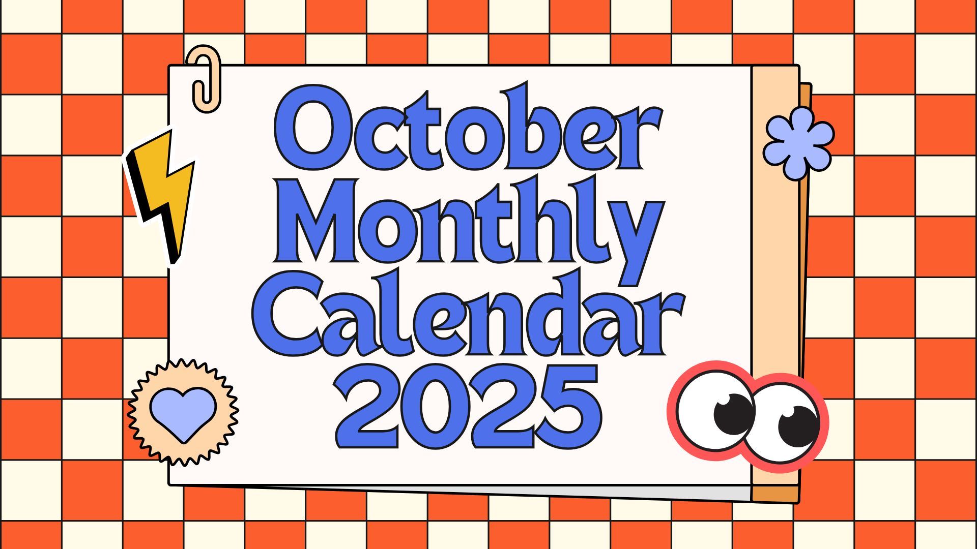 Halloween Calendar Template- FREE Month of October Printable ⋆ Love Our  Real Life, image size:1920x1080