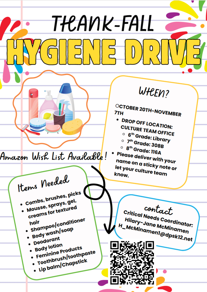 McAuliffe Thank-Fall Hygiene Drive