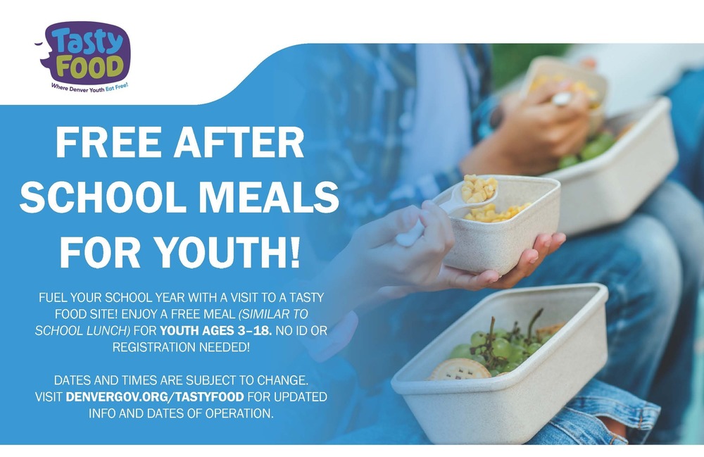 Free After School Meals For Youth flyer snipet. Flyer details are in body of the article.