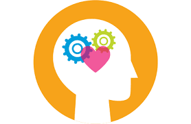 An abstract image of a human head with a heart and gears inside.