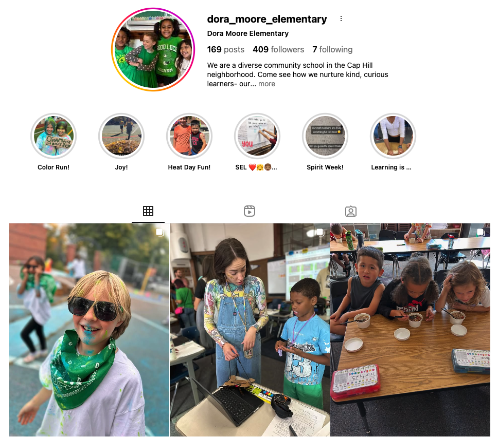 Dora Moore Elementary Instagram