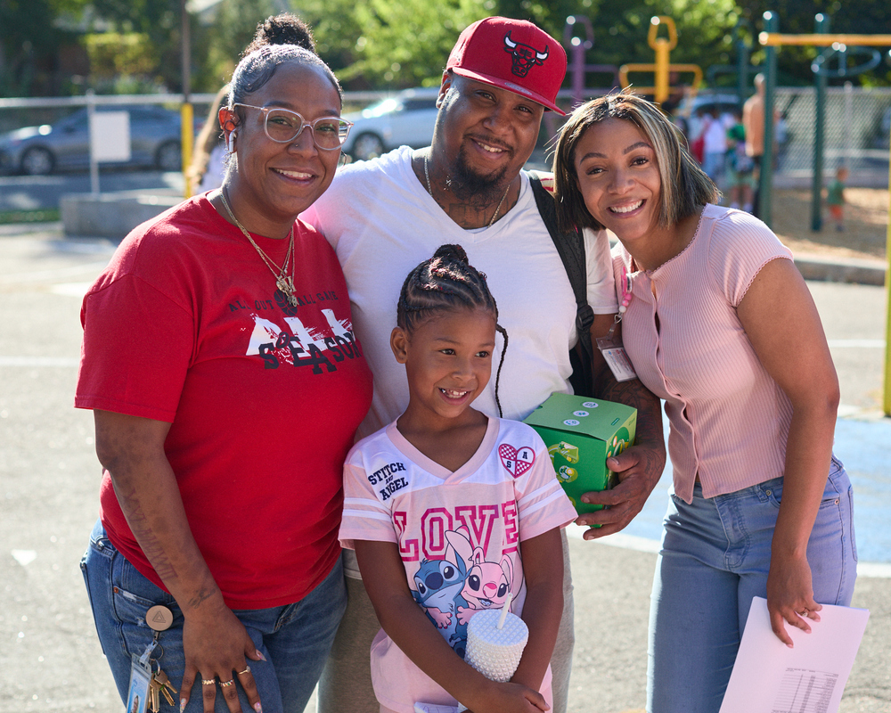 FAMILY WITH STUDENT AND TEACHER