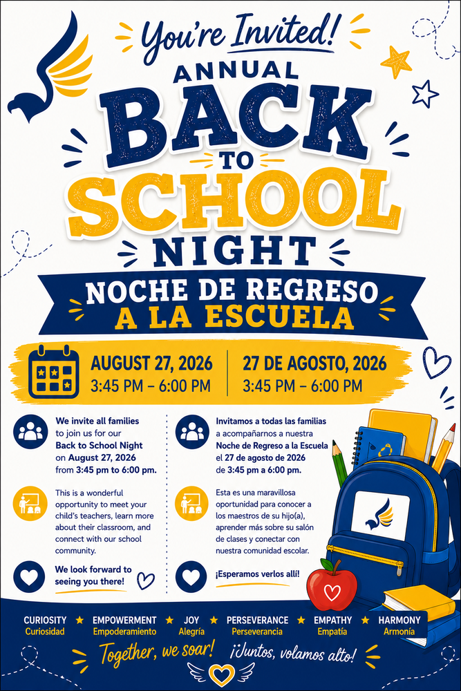 Back To School Night Bilingual Poster