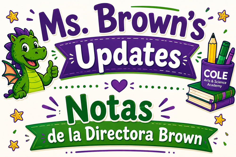Ms. Brown's Updates/Notas de Ms. Brown