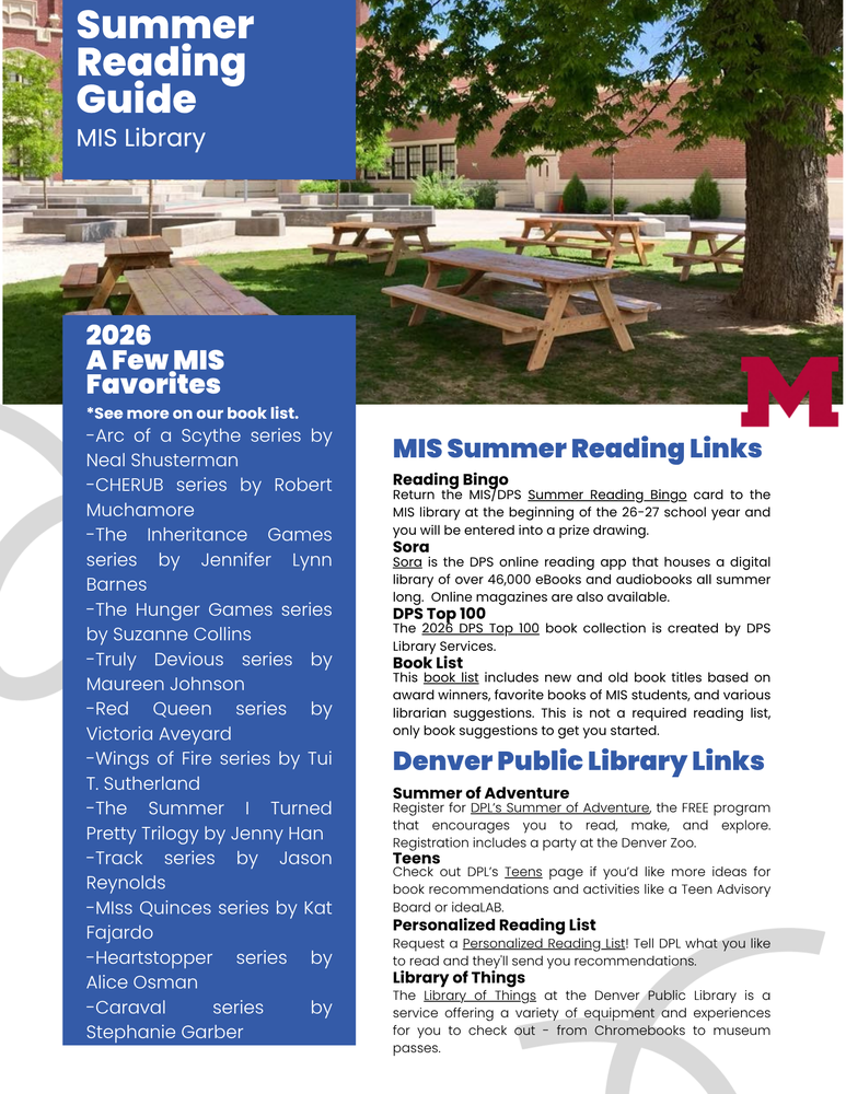 MIS Summer Reading Guide