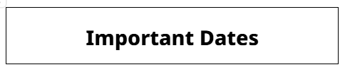Important Dates
