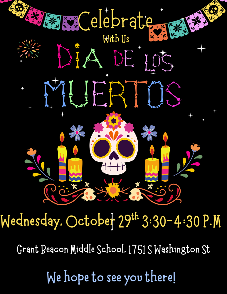 Dia De Los Muertos Flyer English