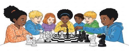 7 children playing chess
