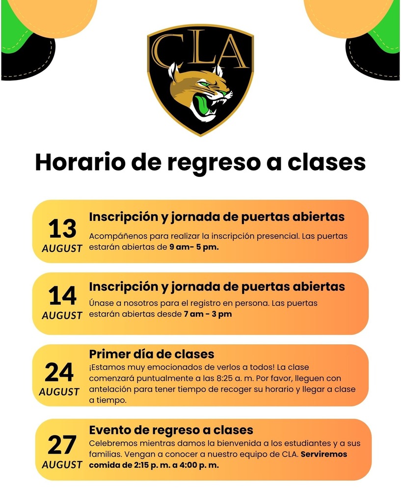 Horario de regreso