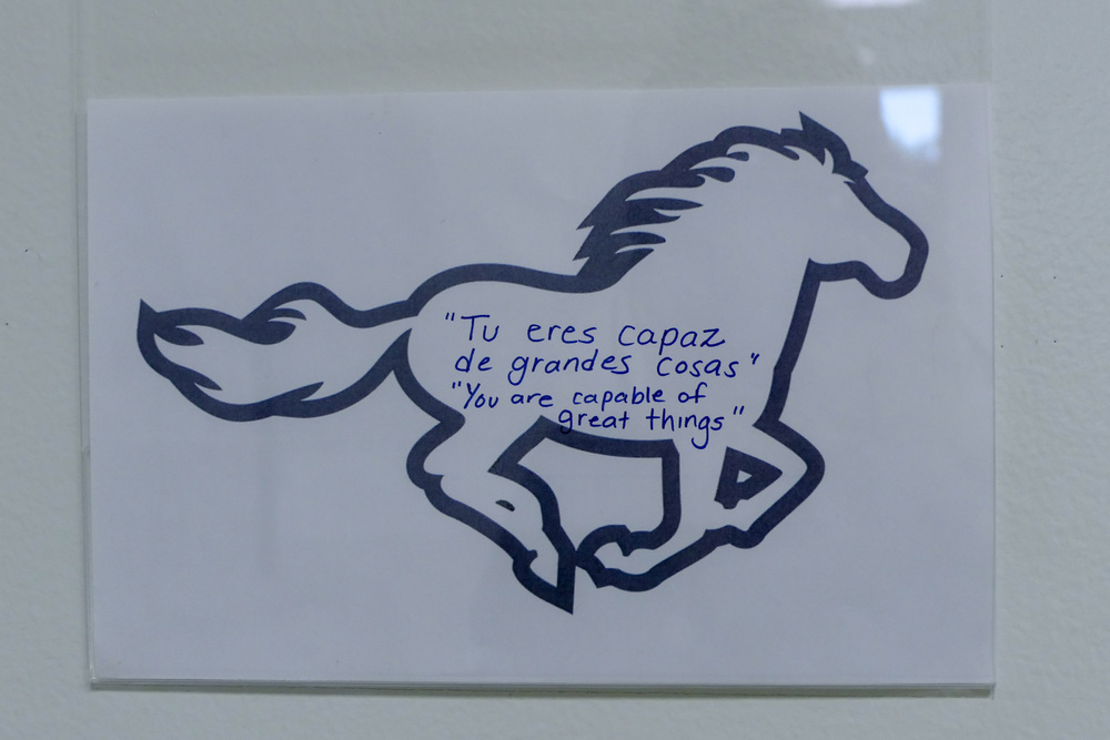 A photo of advice written by a staff.