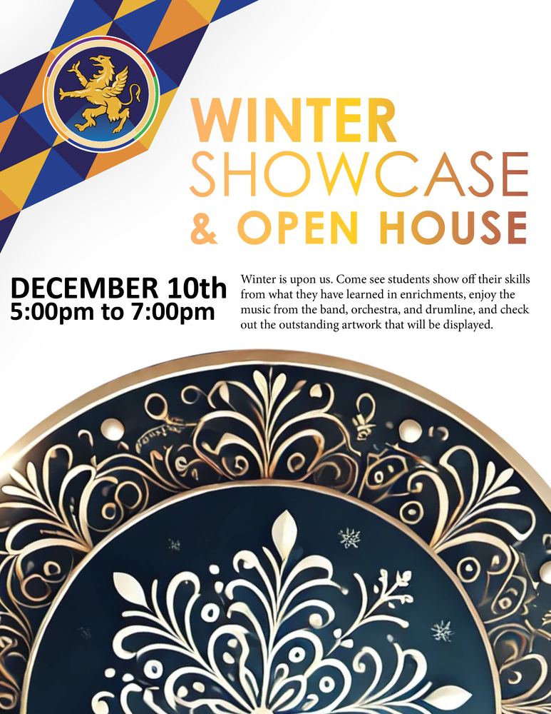 flyer for winter showcase 25-26
