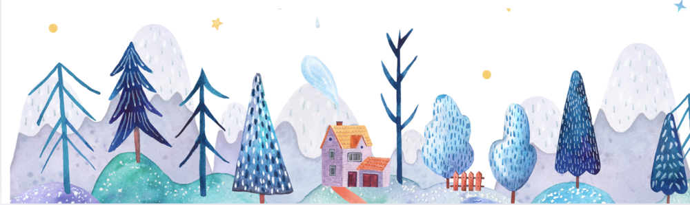 drawing of a winter scene