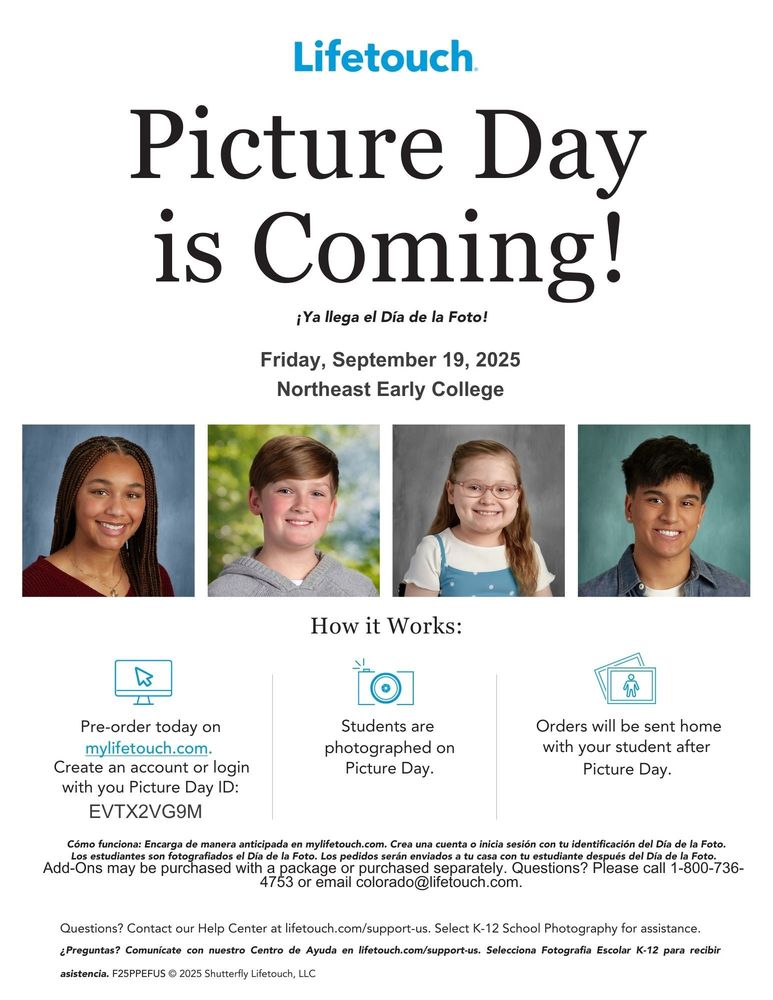 picture of students promoting picture day is friday september 19th
