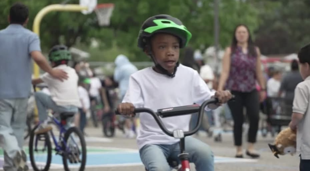 Kid riding bike