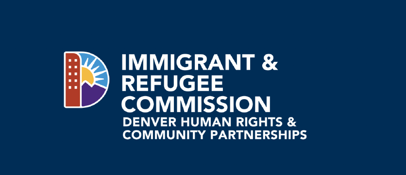 logo for Immigrant and Refugee Commission Denver Human Rights and Community Partners