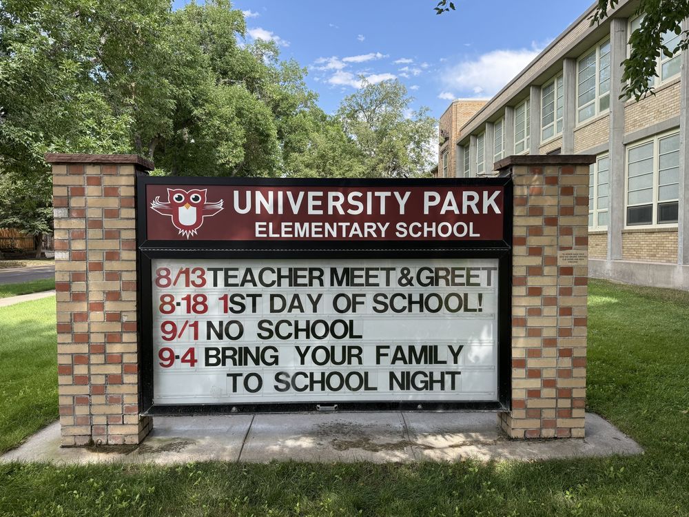 School marquee