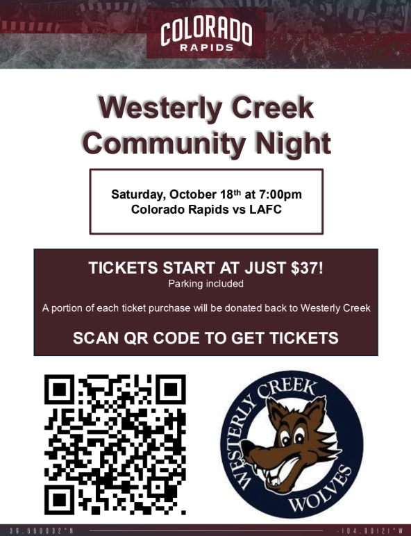 wce rapids community night