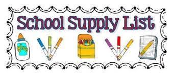 Picture of various school supplies